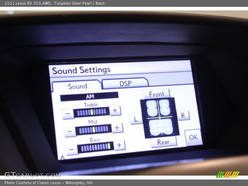 Tungsten Silver Pearl / Black 2011 Lexus RX 350 AWD