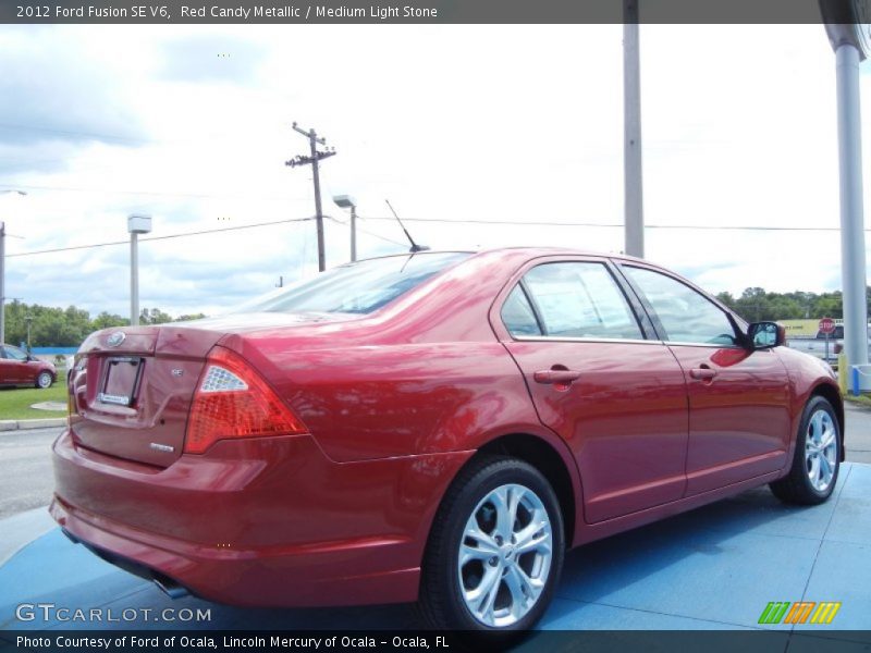 Red Candy Metallic / Medium Light Stone 2012 Ford Fusion SE V6