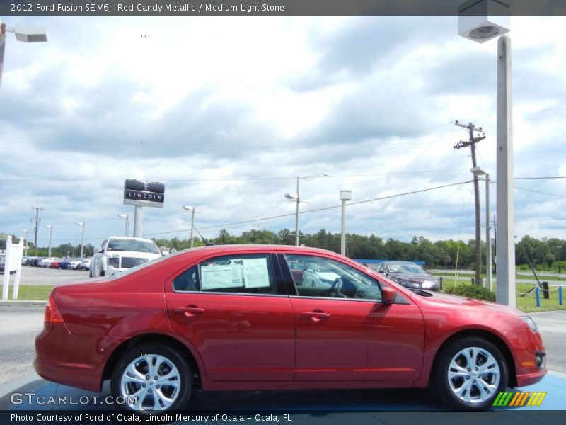 Red Candy Metallic / Medium Light Stone 2012 Ford Fusion SE V6