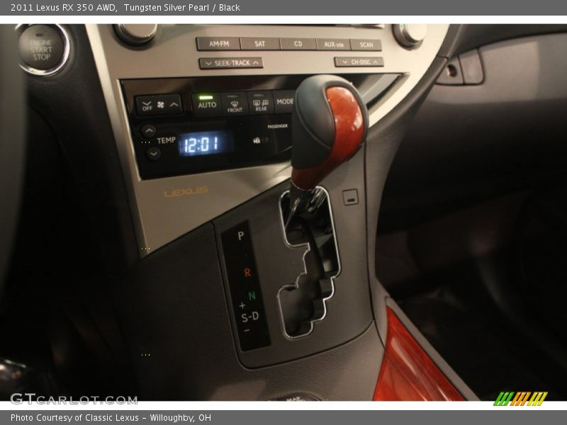 Tungsten Silver Pearl / Black 2011 Lexus RX 350 AWD