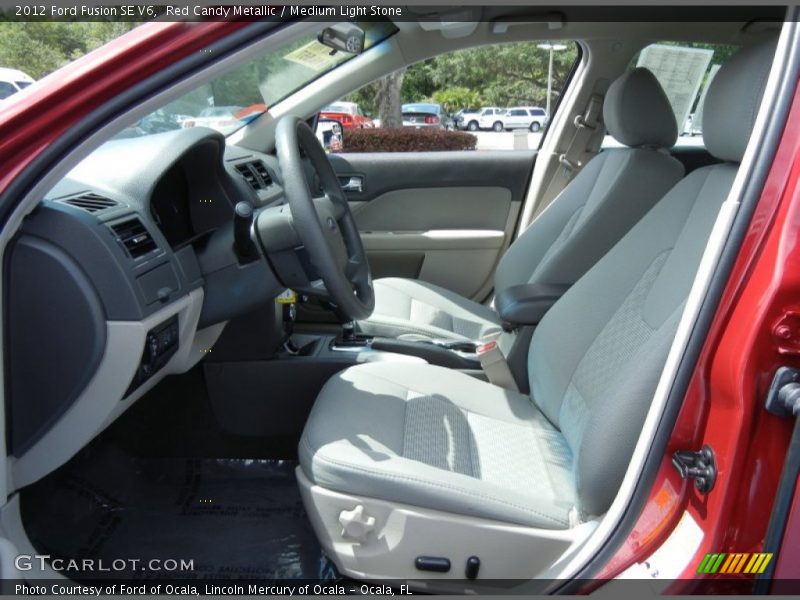 Red Candy Metallic / Medium Light Stone 2012 Ford Fusion SE V6