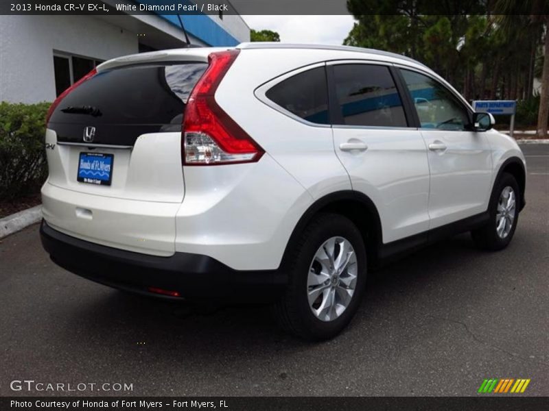 White Diamond Pearl / Black 2013 Honda CR-V EX-L