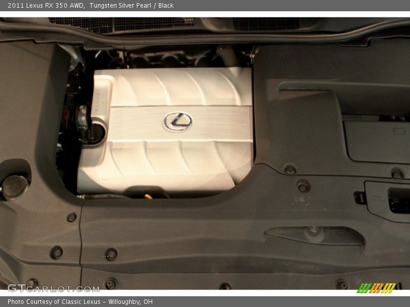 Tungsten Silver Pearl / Black 2011 Lexus RX 350 AWD