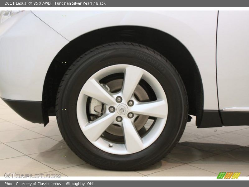 Tungsten Silver Pearl / Black 2011 Lexus RX 350 AWD