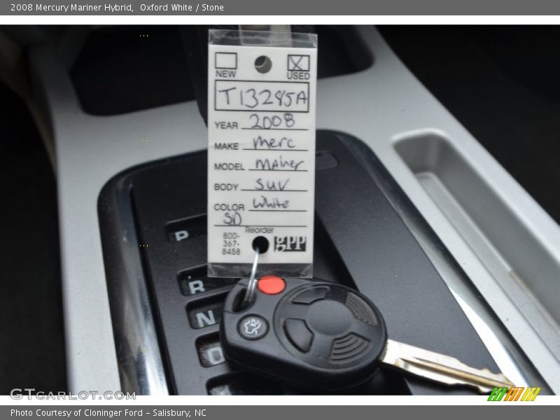 Oxford White / Stone 2008 Mercury Mariner Hybrid