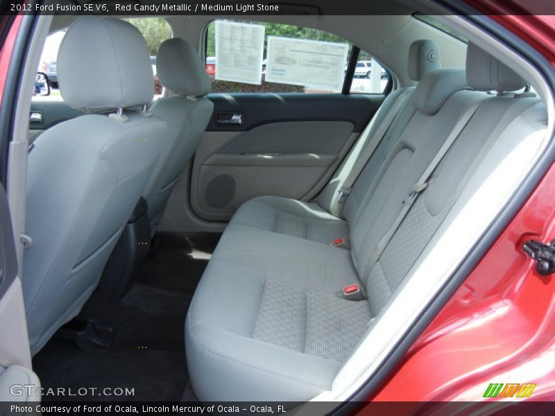 Red Candy Metallic / Medium Light Stone 2012 Ford Fusion SE V6