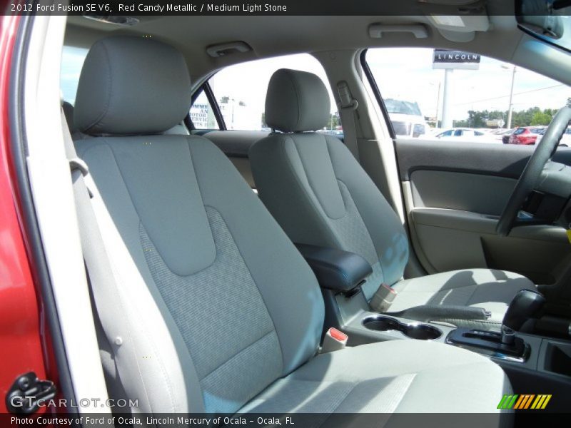 Red Candy Metallic / Medium Light Stone 2012 Ford Fusion SE V6
