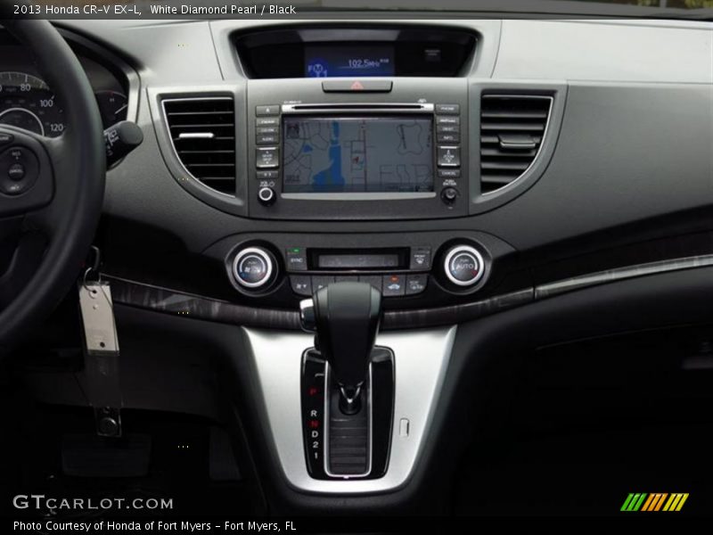 White Diamond Pearl / Black 2013 Honda CR-V EX-L