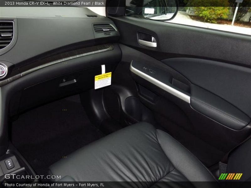 White Diamond Pearl / Black 2013 Honda CR-V EX-L