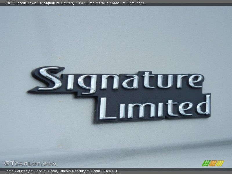 Silver Birch Metallic / Medium Light Stone 2006 Lincoln Town Car Signature Limited