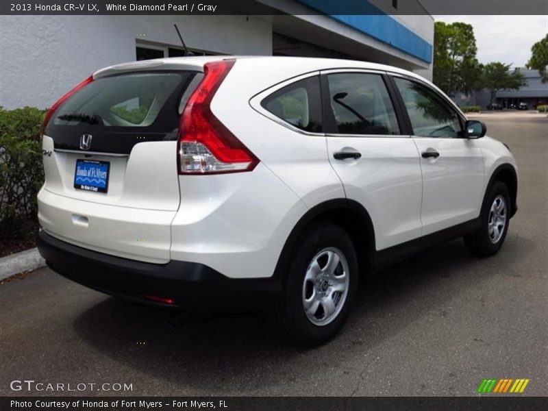 White Diamond Pearl / Gray 2013 Honda CR-V LX