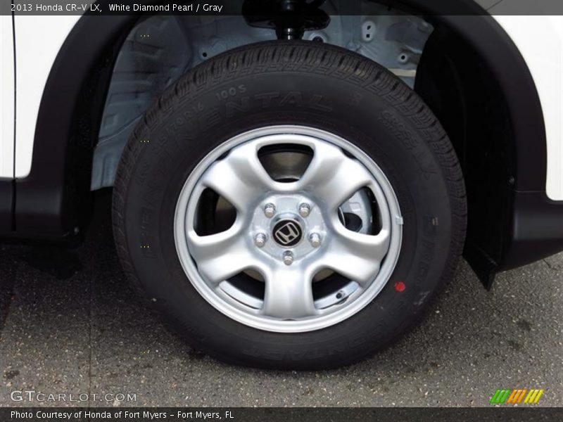 White Diamond Pearl / Gray 2013 Honda CR-V LX