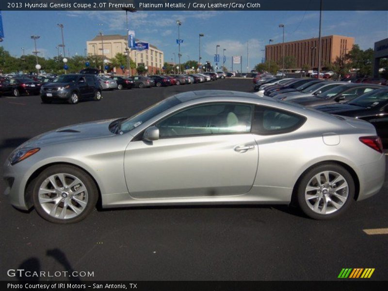 Platinum Metallic / Gray Leather/Gray Cloth 2013 Hyundai Genesis Coupe 2.0T Premium