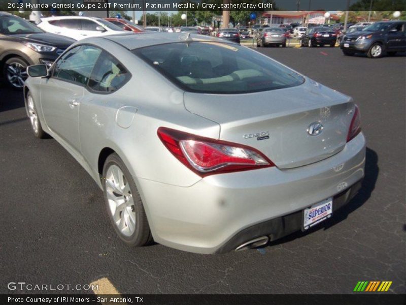 Platinum Metallic / Gray Leather/Gray Cloth 2013 Hyundai Genesis Coupe 2.0T Premium