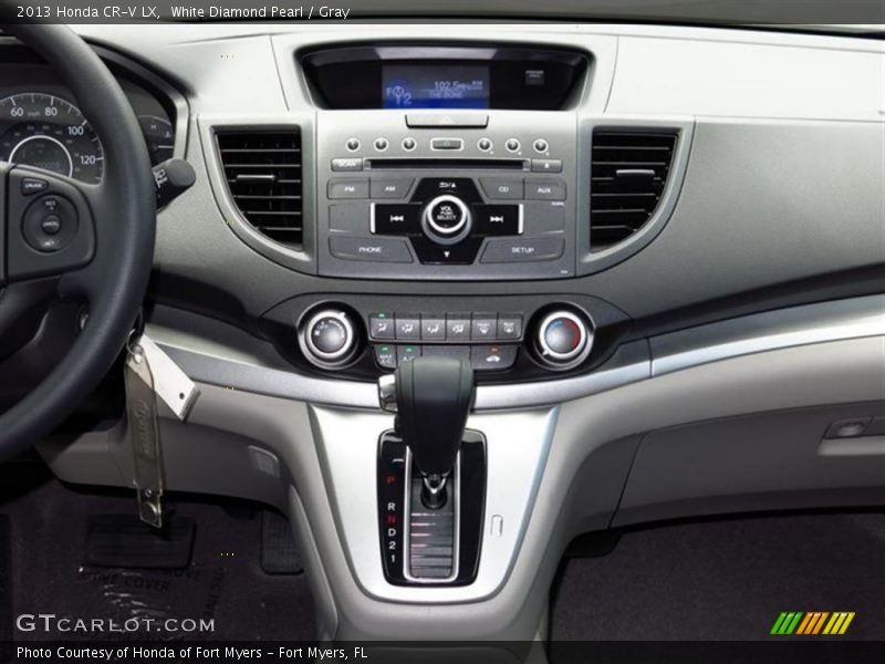 White Diamond Pearl / Gray 2013 Honda CR-V LX