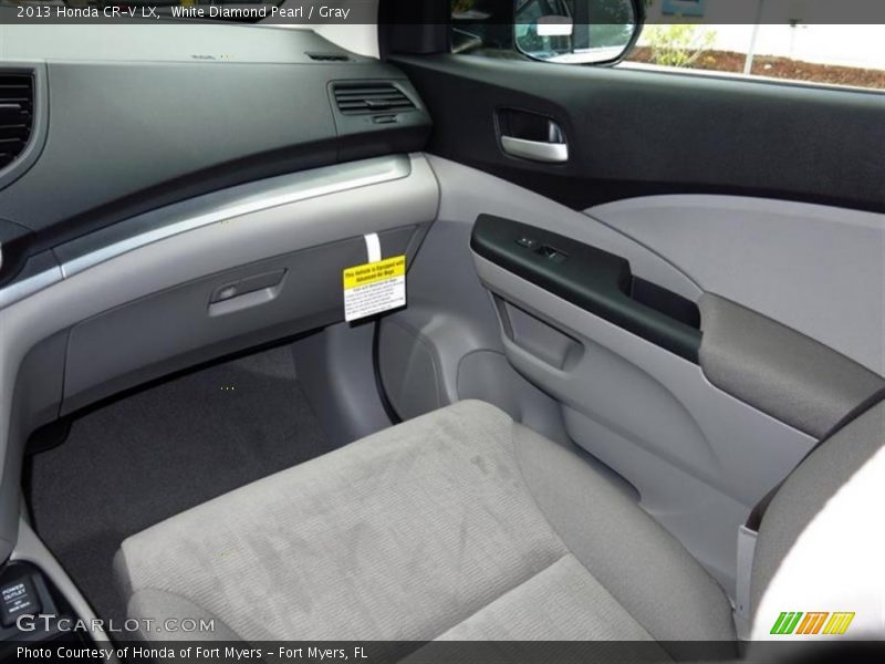 White Diamond Pearl / Gray 2013 Honda CR-V LX