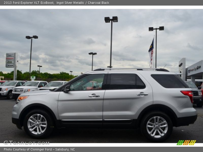 Ingot Silver Metallic / Charcoal Black 2013 Ford Explorer XLT EcoBoost