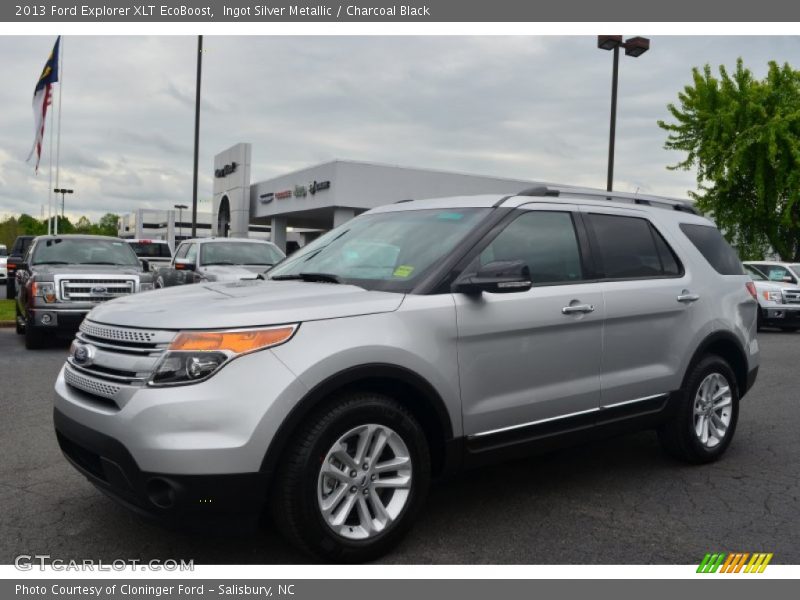 Ingot Silver Metallic / Charcoal Black 2013 Ford Explorer XLT EcoBoost