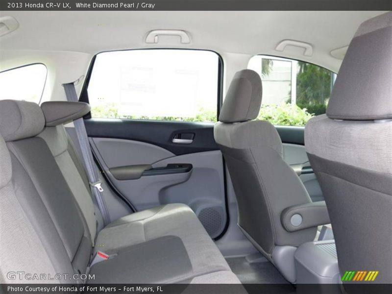 White Diamond Pearl / Gray 2013 Honda CR-V LX