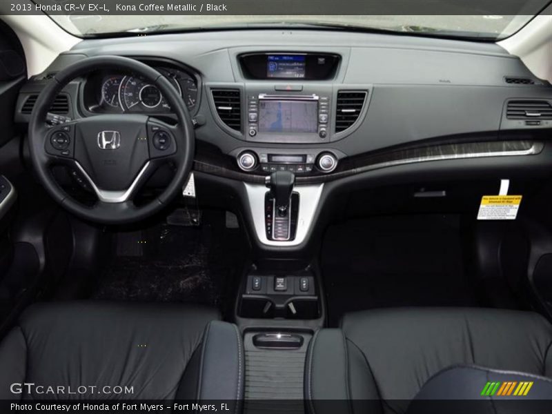Kona Coffee Metallic / Black 2013 Honda CR-V EX-L