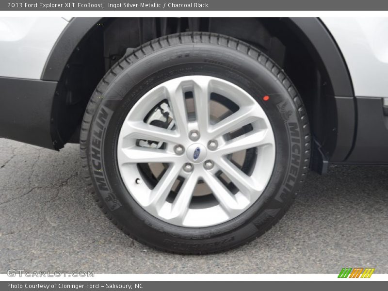 Ingot Silver Metallic / Charcoal Black 2013 Ford Explorer XLT EcoBoost