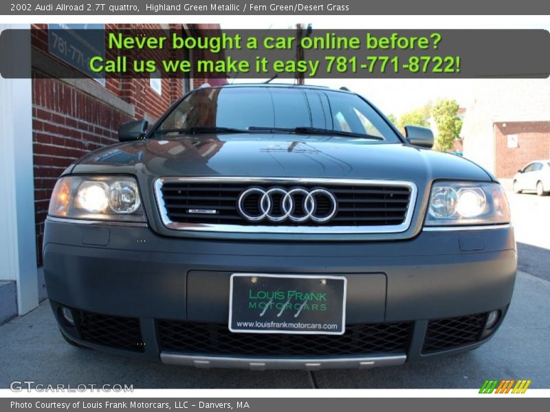 Highland Green Metallic / Fern Green/Desert Grass 2002 Audi Allroad 2.7T quattro