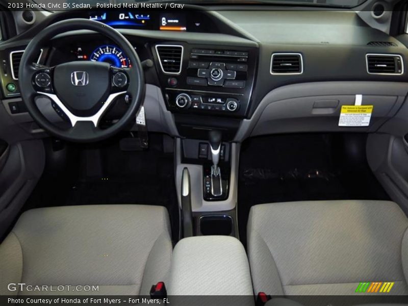 Polished Metal Metallic / Gray 2013 Honda Civic EX Sedan
