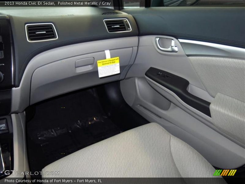 Polished Metal Metallic / Gray 2013 Honda Civic EX Sedan