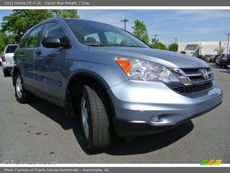 Glacier Blue Metallic / Gray 2011 Honda CR-V LX