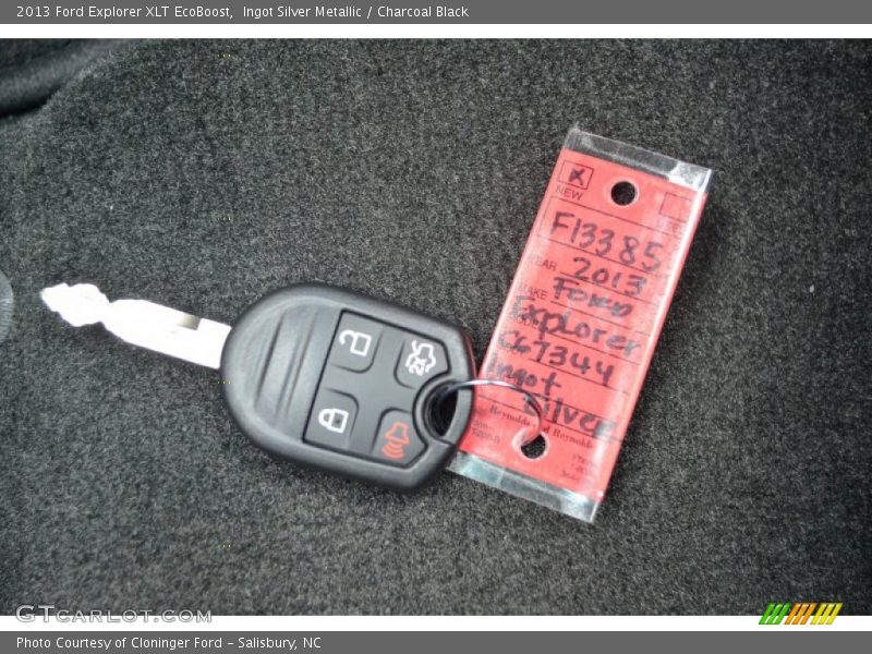 Ingot Silver Metallic / Charcoal Black 2013 Ford Explorer XLT EcoBoost