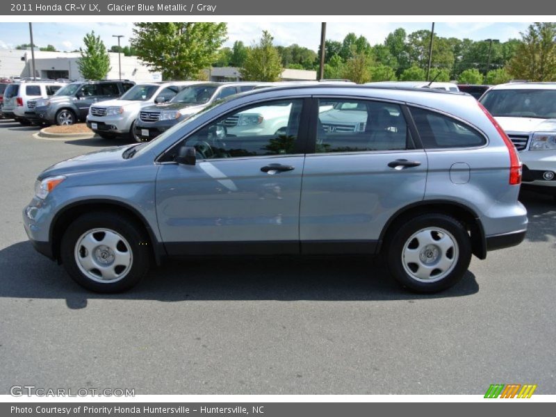 Glacier Blue Metallic / Gray 2011 Honda CR-V LX