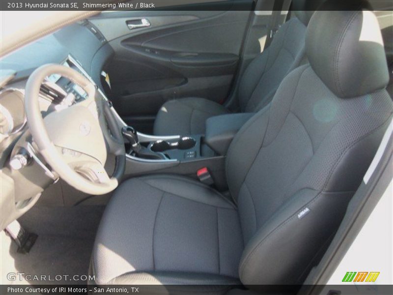 Shimmering White / Black 2013 Hyundai Sonata SE