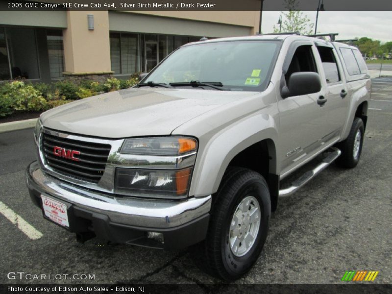 Silver Birch Metallic / Dark Pewter 2005 GMC Canyon SLE Crew Cab 4x4