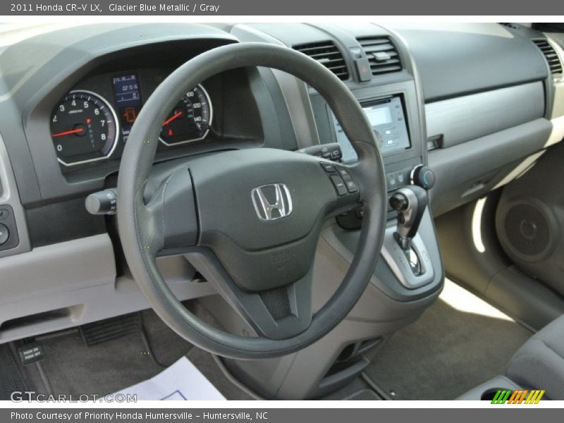 Glacier Blue Metallic / Gray 2011 Honda CR-V LX