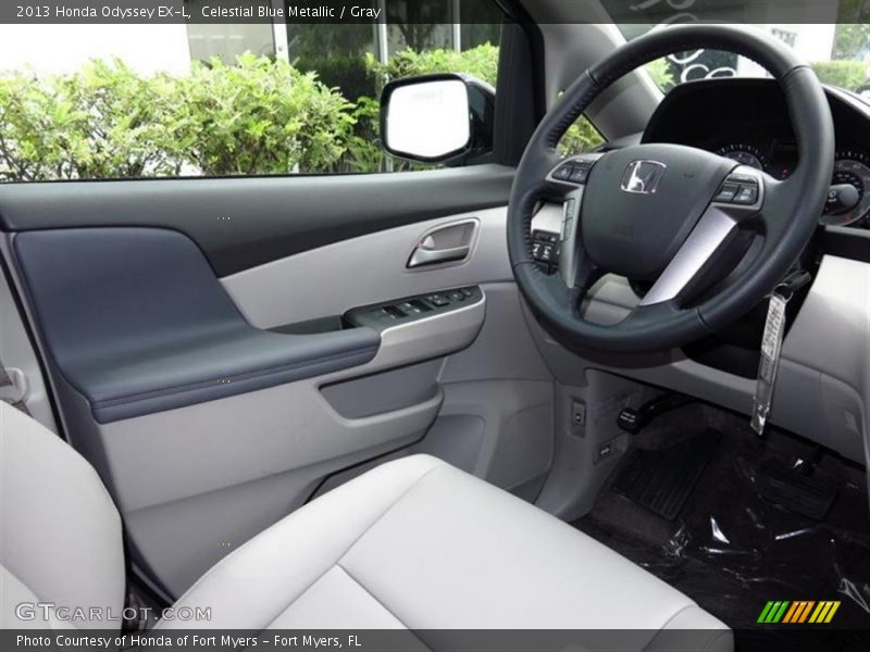 Celestial Blue Metallic / Gray 2013 Honda Odyssey EX-L