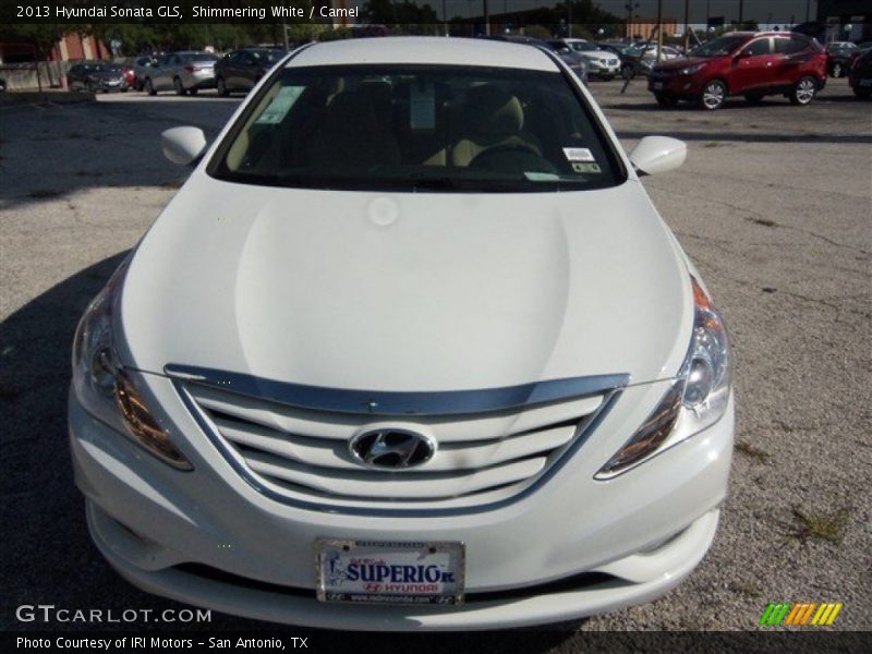 Shimmering White / Camel 2013 Hyundai Sonata GLS