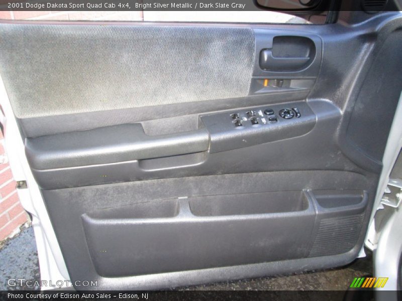 Bright Silver Metallic / Dark Slate Gray 2001 Dodge Dakota Sport Quad Cab 4x4