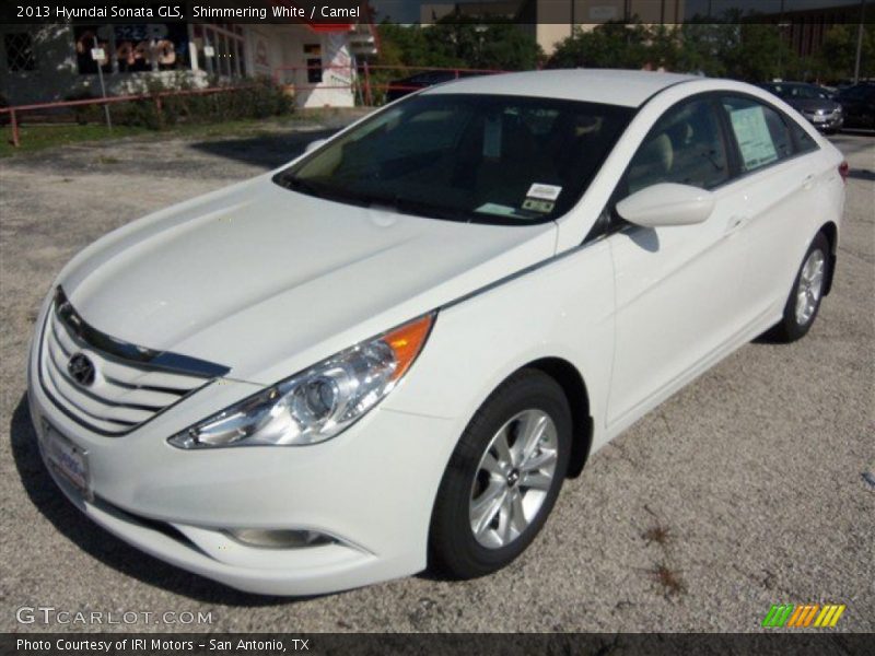 Shimmering White / Camel 2013 Hyundai Sonata GLS