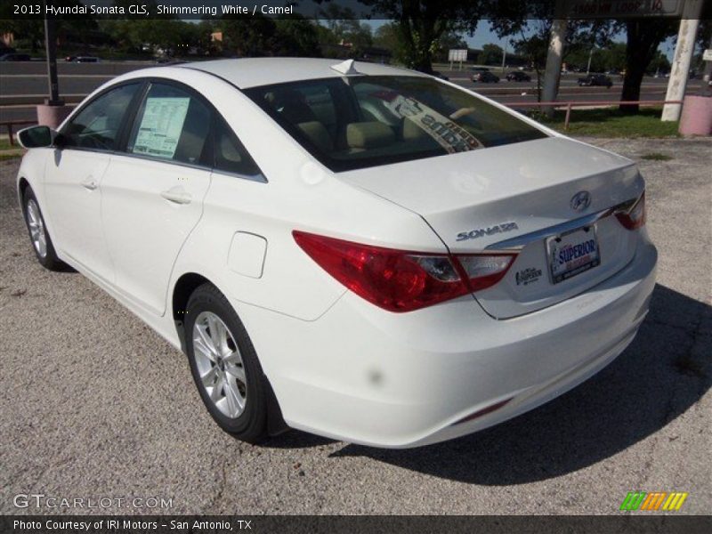 Shimmering White / Camel 2013 Hyundai Sonata GLS
