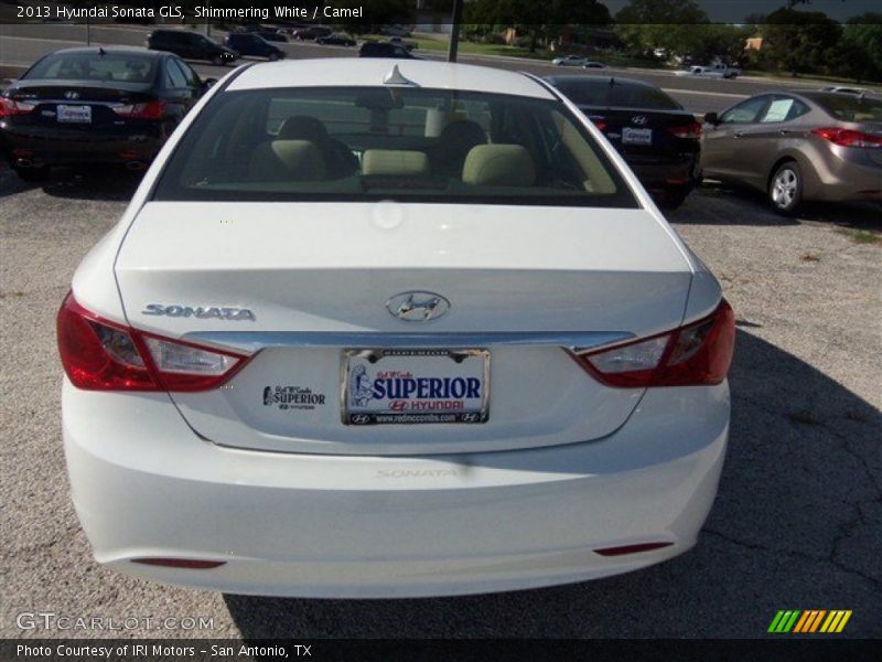 Shimmering White / Camel 2013 Hyundai Sonata GLS