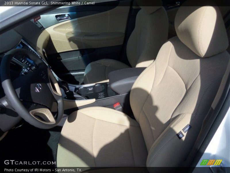 Shimmering White / Camel 2013 Hyundai Sonata GLS