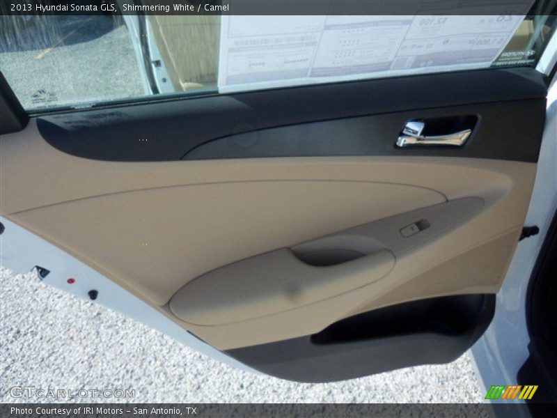 Shimmering White / Camel 2013 Hyundai Sonata GLS