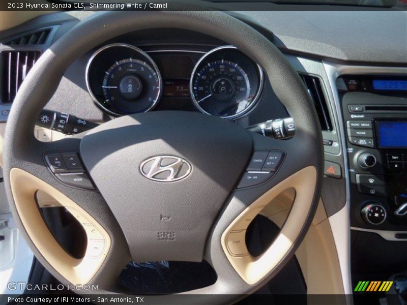 Shimmering White / Camel 2013 Hyundai Sonata GLS