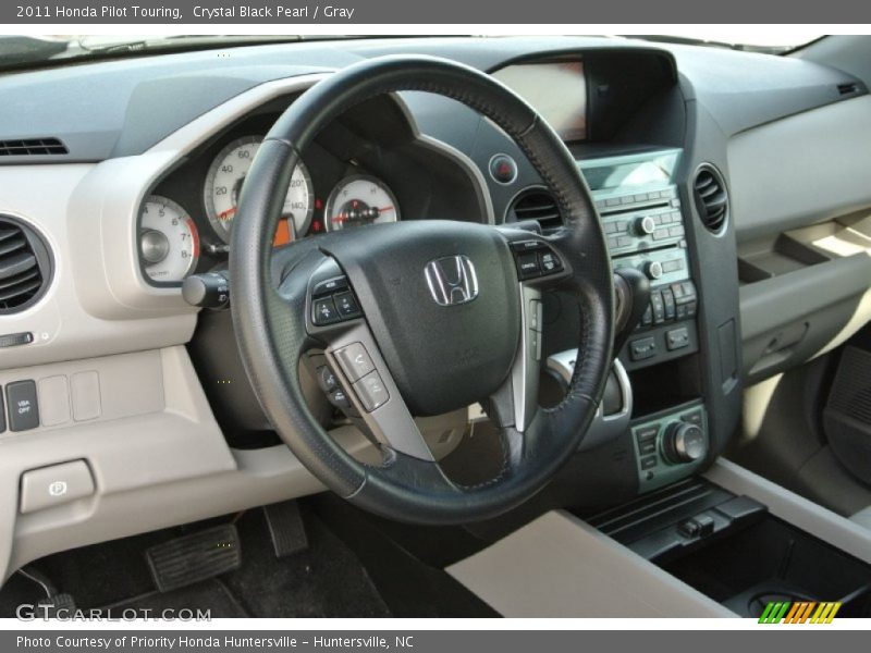 Crystal Black Pearl / Gray 2011 Honda Pilot Touring