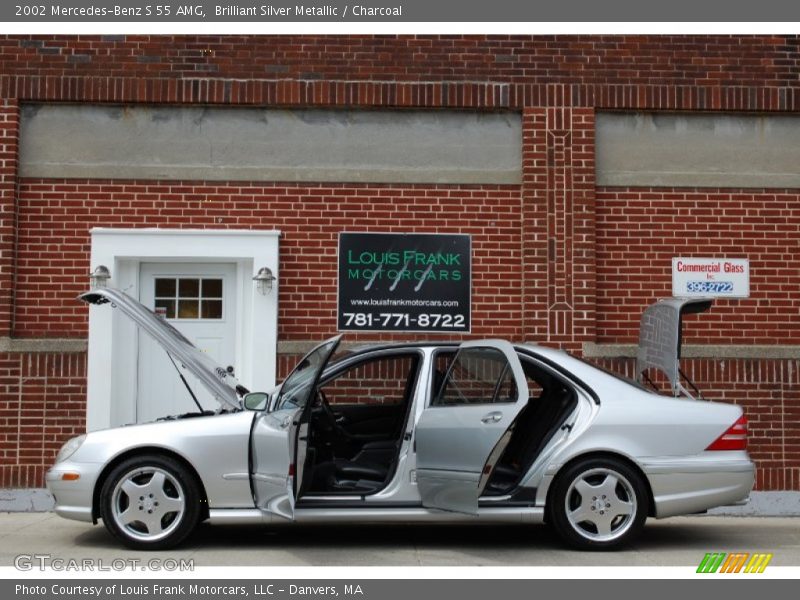 Brilliant Silver Metallic / Charcoal 2002 Mercedes-Benz S 55 AMG