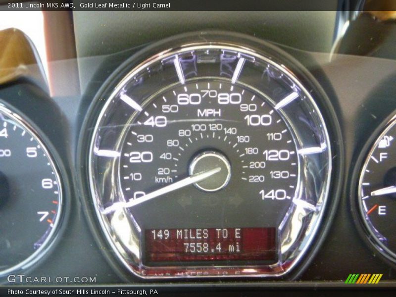 Gold Leaf Metallic / Light Camel 2011 Lincoln MKS AWD