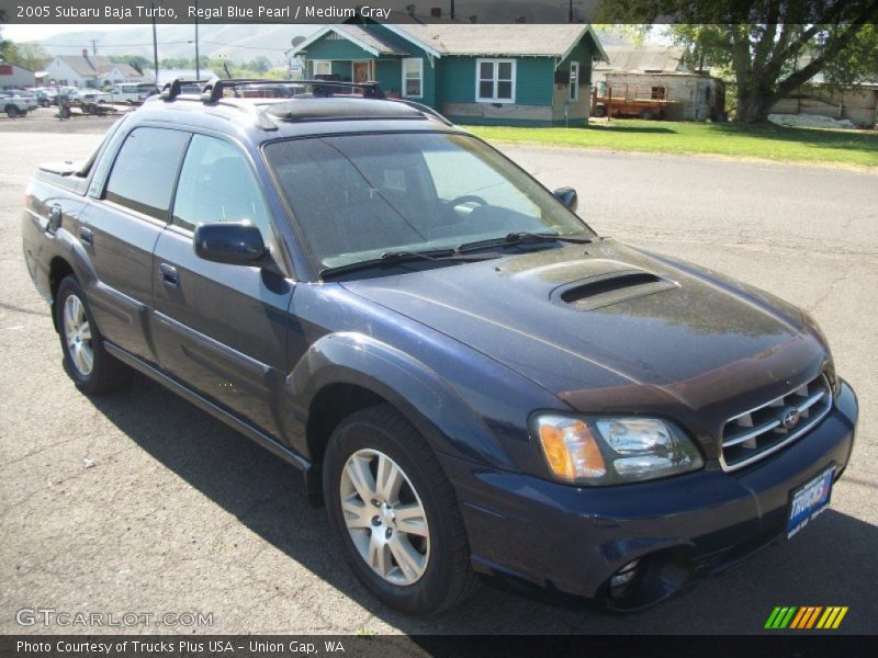 Regal Blue Pearl / Medium Gray 2005 Subaru Baja Turbo