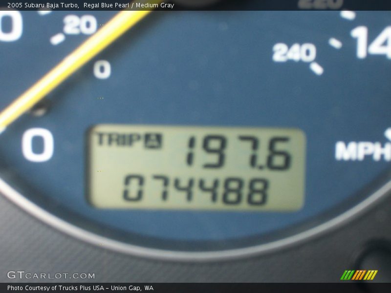 Regal Blue Pearl / Medium Gray 2005 Subaru Baja Turbo