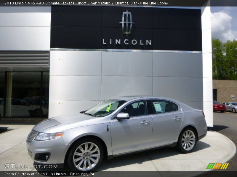 Ingot Silver Metallic / Charcoal Black/Fine Line Ebony 2010 Lincoln MKS AWD Ultimate Package