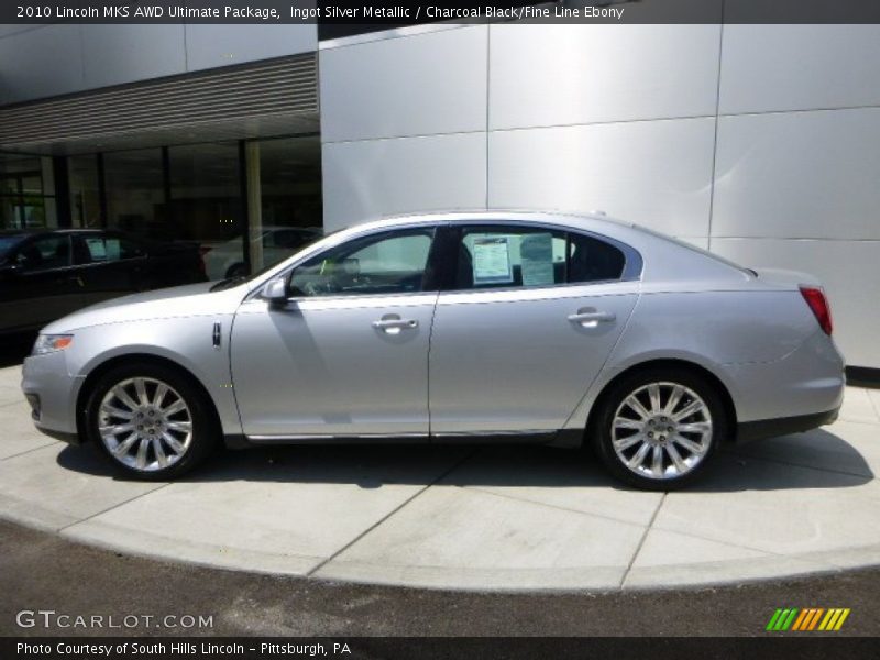Ingot Silver Metallic / Charcoal Black/Fine Line Ebony 2010 Lincoln MKS AWD Ultimate Package